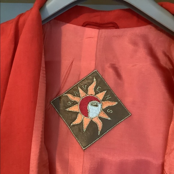 Vintage Tomato Red Flax Linen Suit - Picture 2 of 6